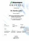 Dental Certificate - Straumann Implants - Dentistry Abroad - UK - Ireland - Hungary